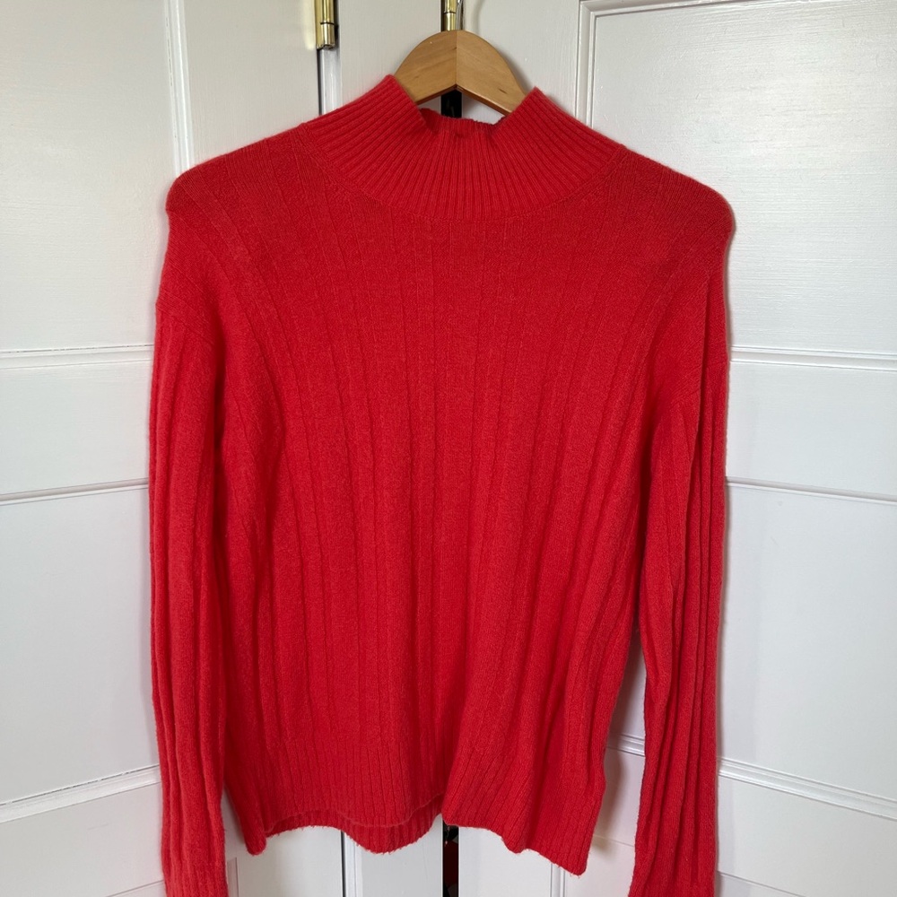 J. Crew Vibrant Red Turtleneck Sweater